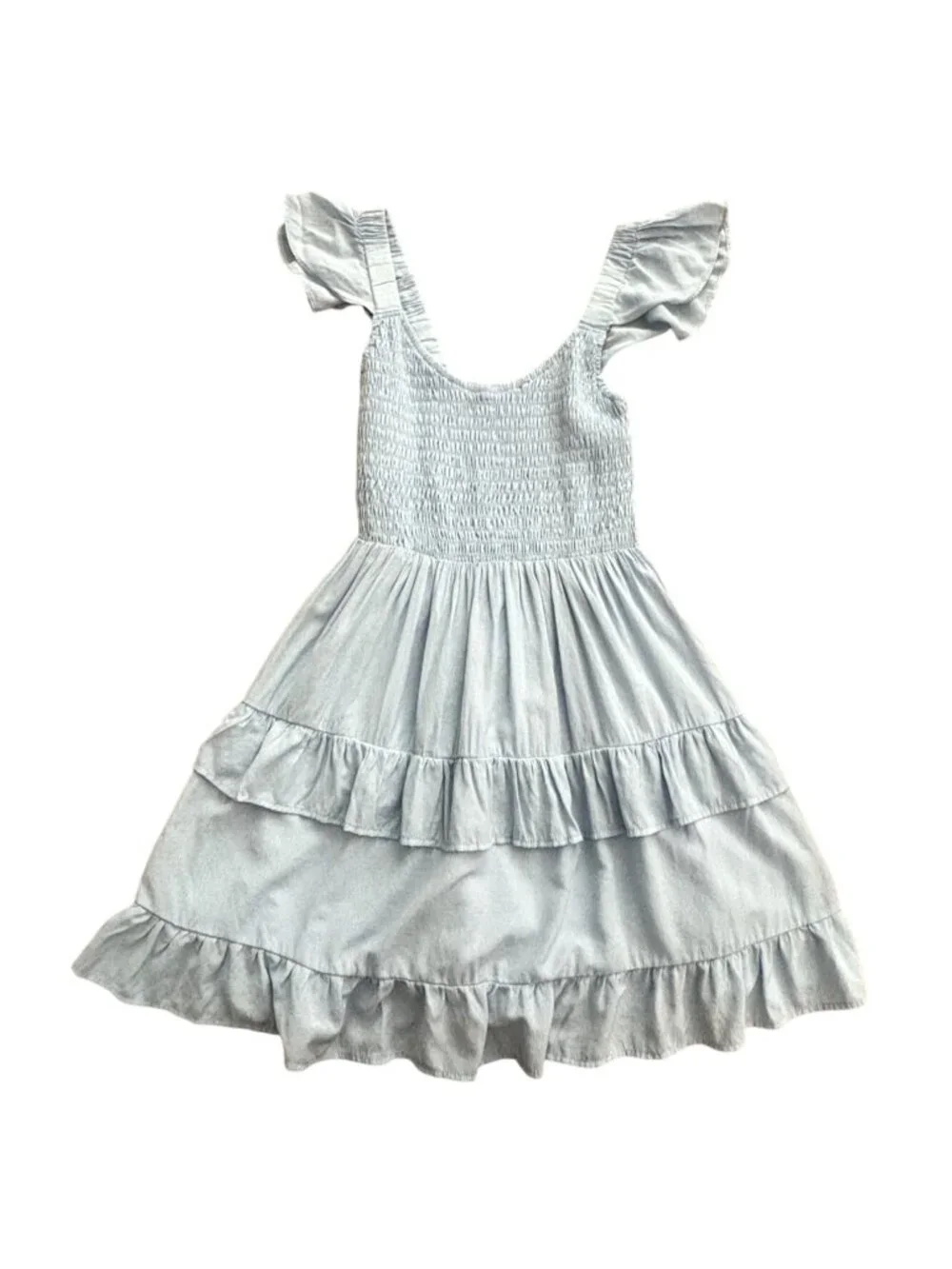 Melliflo Ruffle Strap Babydoll Smocked Mini Sundress-Light Blue-Small-GUC - Picture 2 of 7